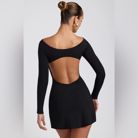 Twist Front Long Sleeve Mini Dress - Picture 2 of 3